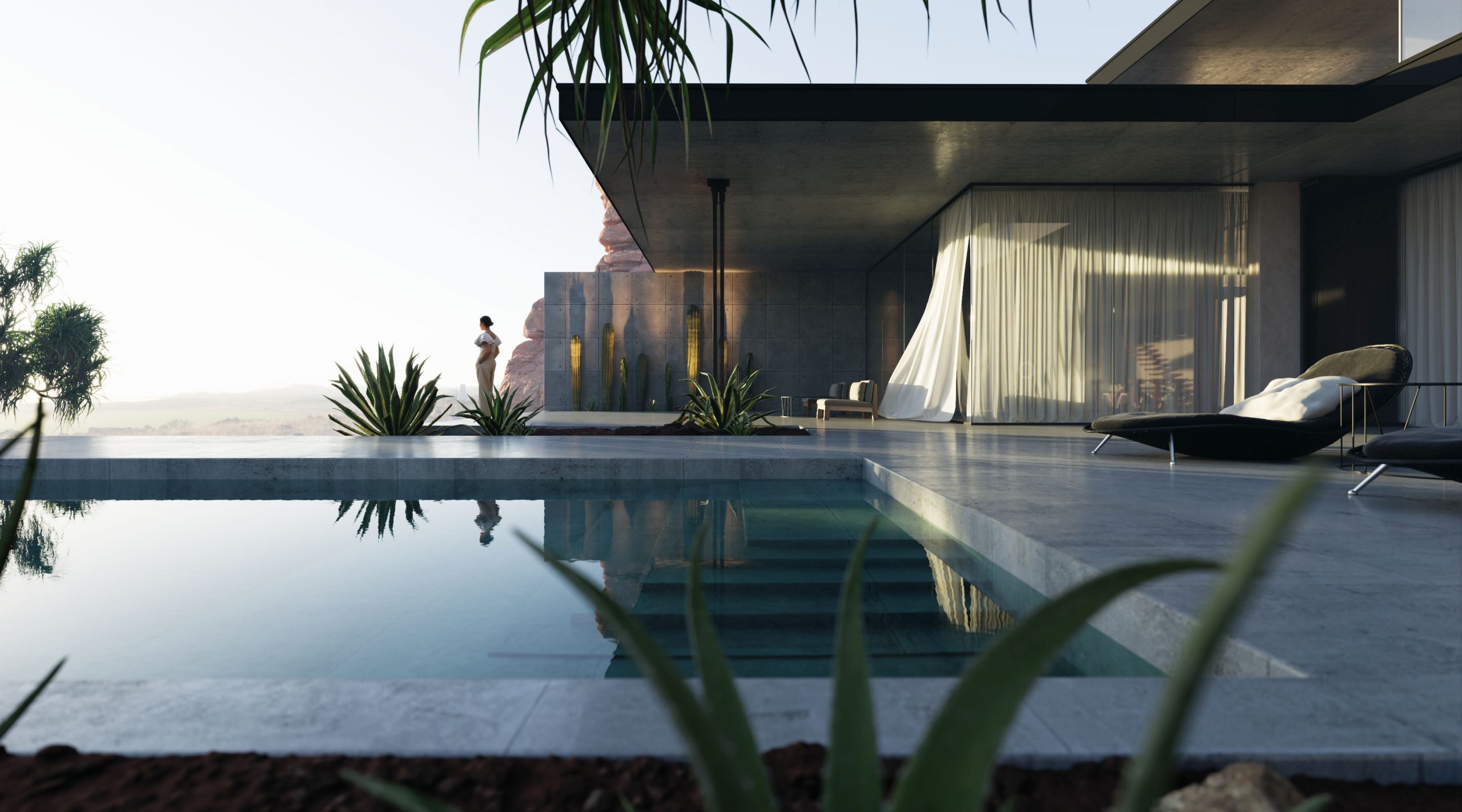 High-end 3D visualisatie van Villa